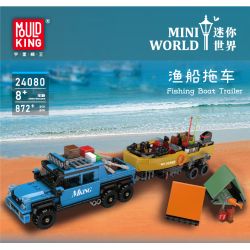MouldKing 24080 Fishing Boat Trailer Xếp hình lắp ráp ghép mô hình Mini World: Xe kéo thuyền đánh cá