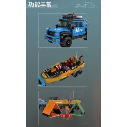 MouldKing 24080 Fishing Boat Trailer Xếp hình lắp ráp ghép mô hình Mini World: Xe kéo thuyền đánh cá