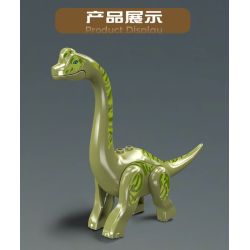 MouldKing 29001 Brachiosaurus & Biplane Camp Xếp hình lắp ráp ghép mô hình Thế giới kỷ Jura: Trứng khủng long trại Gyrosaurus