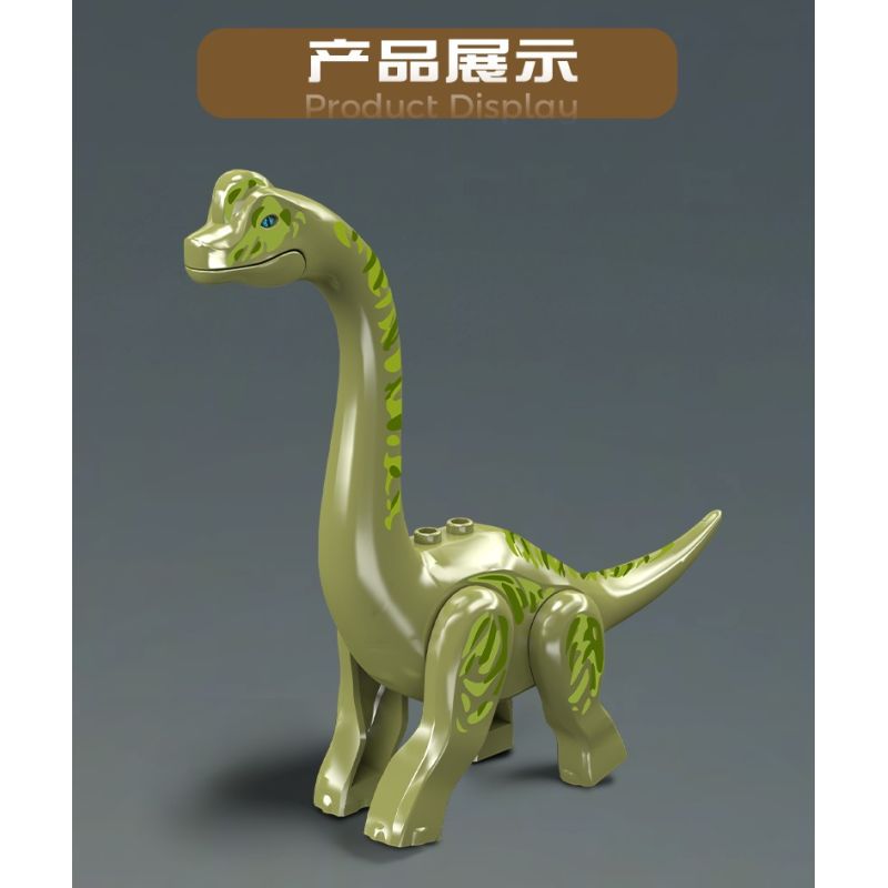 MouldKing 29001 Brachiosaurus & Biplane Camp Xếp hình lắp ráp ghép mô hình Thế giới kỷ Jura: Trứng khủng long trại Gyrosaurus