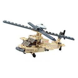 Kazi KY84023 84023 non  TRỰC THĂNG TẤN CÔNG bộ đồ chơi xếp lắp ráp ghép mô hình Field Army Chiến Trường 97 khối