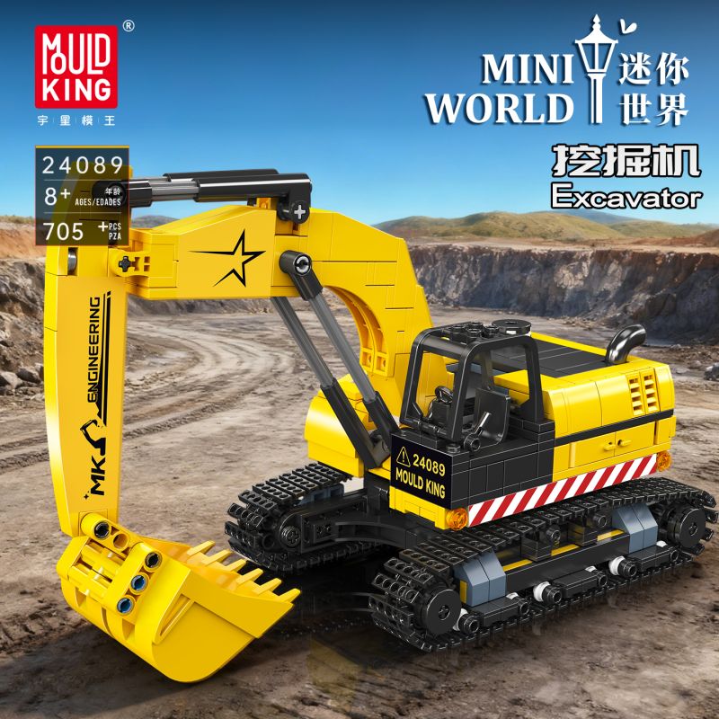 MouldKing 24089 Excavator Xếp hình lắp ráp ghép mô hình máy xúc