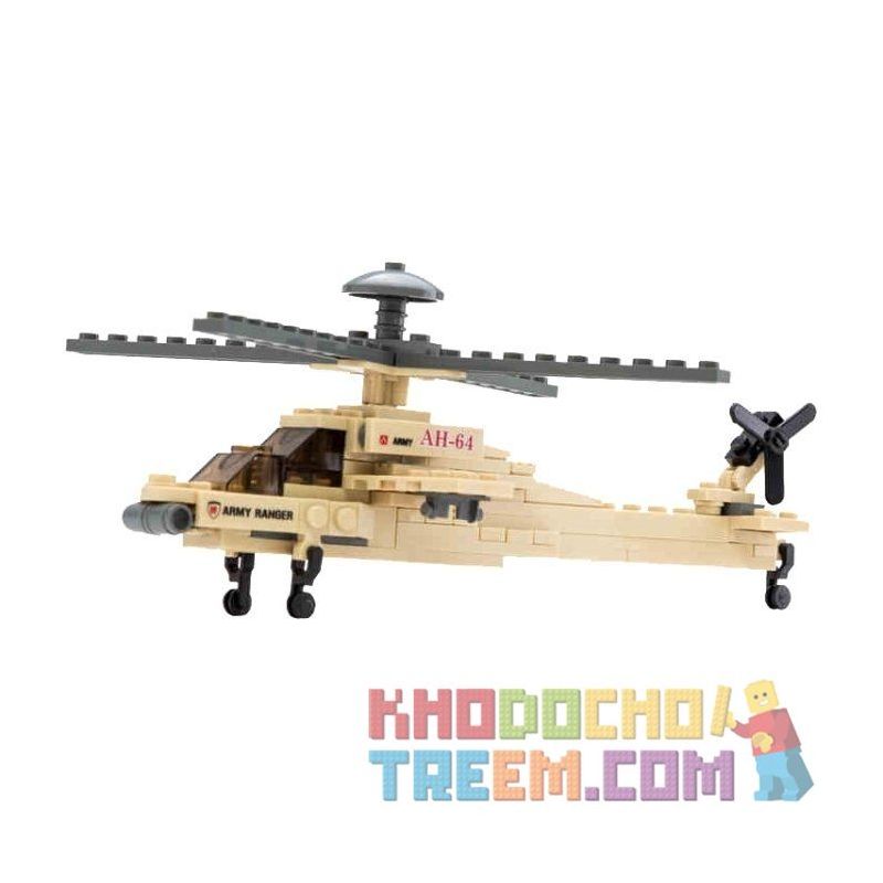 Kazi KY84023 84023 non  TRỰC THĂNG TẤN CÔNG bộ đồ chơi xếp lắp ráp ghép mô hình Field Army Chiến Trường 97 khối