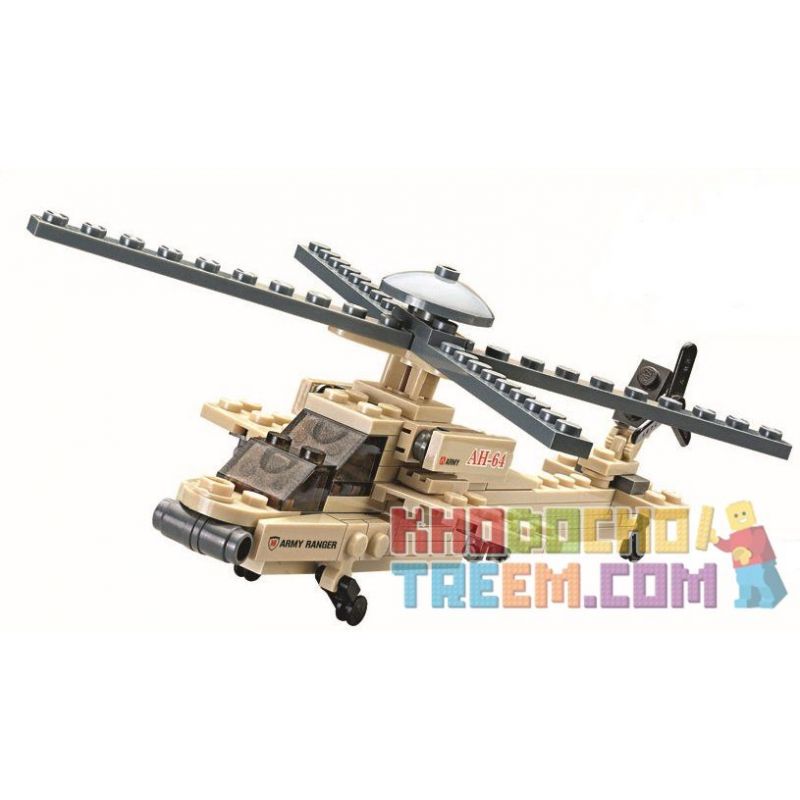 Kazi KY84023 84023 non Lego TRỰC THĂNG TẤN CÔNG bộ đồ chơi xếp lắp ráp ghép mô hình Field Army Chiến Trường 97 khối