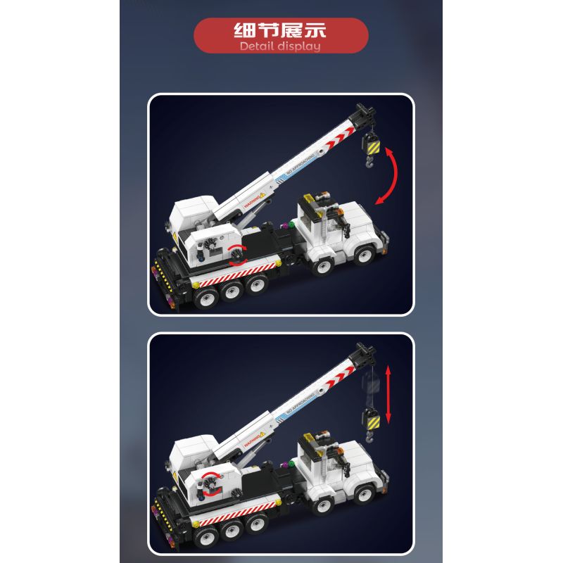 MouldKing 29092 Service Crane Truck Xếp hình lắp ráp ghép mô hình xe cẩu