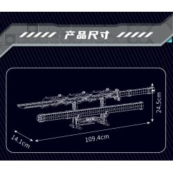 MouldKing 10260 Zoro's Katanas Xếp hình lắp ráp ghép mô hình Con dao của Sauron