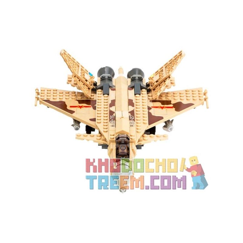 Kazi KY84021 84021 non  MÁY BAY TIÊM KÍCH SUKHOI SU-27 bộ đồ chơi xếp lắp ráp ghép mô hình Field Army Chiến Trường 339 khối