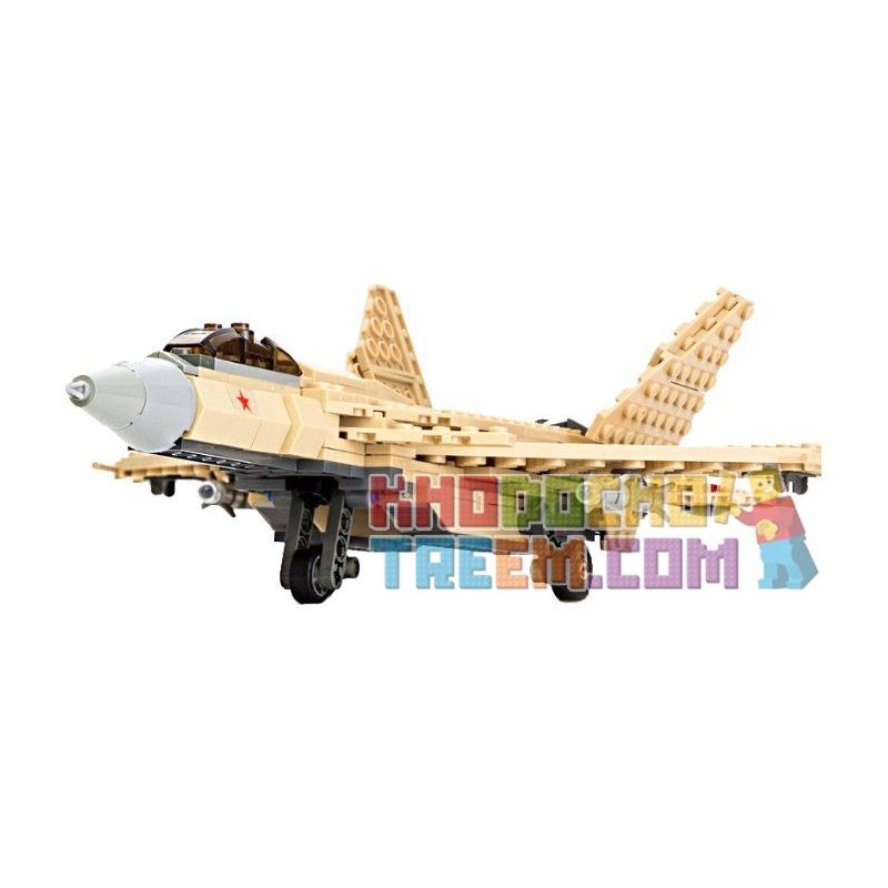 Kazi KY84021 84021 non  MÁY BAY TIÊM KÍCH SUKHOI SU-27 bộ đồ chơi xếp lắp ráp ghép mô hình Field Army Chiến Trường 339 khối