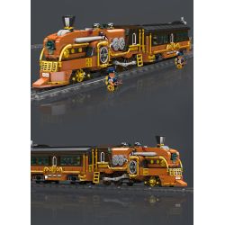 MouldKing 12046 Steampunk Train Xếp hình lắp ráp ghép mô hình tàu hơi nước