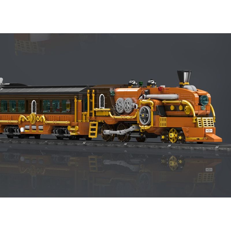 MouldKing 12046 Steampunk Train Xếp hình lắp ráp ghép mô hình tàu hơi nước