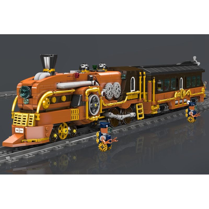 MouldKing 12046 Steampunk Train Xếp hình lắp ráp ghép mô hình tàu hơi nước