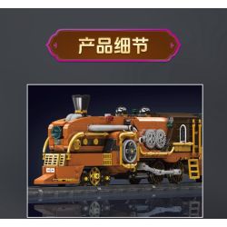 MouldKing 12046 Steampunk Train Xếp hình lắp ráp ghép mô hình tàu hơi nước