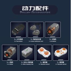 MouldKing 17094 Railcar Rotary Dumper Xếp hình lắp ráp ghép mô hình Máy xúc quay đường sắt