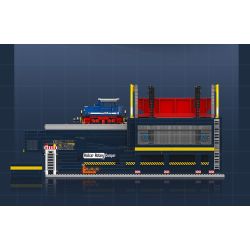 MouldKing 17094 Railcar Rotary Dumper Xếp hình lắp ráp ghép mô hình Máy xúc quay đường sắt