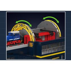 MouldKing 17094 Railcar Rotary Dumper Xếp hình lắp ráp ghép mô hình Máy xúc quay đường sắt