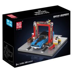 MouldKing 24086 Repair Garage & Challenger Muscle Car Xếp hình lắp ráp ghép mô hình Cửa hàng bảo trì & Xe cơ bắp Challenger