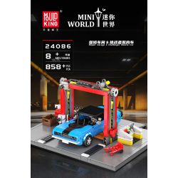 MouldKing 24086 Repair Garage & Challenger Muscle Car Xếp hình lắp ráp ghép mô hình Cửa hàng bảo trì & Xe cơ bắp Challenger