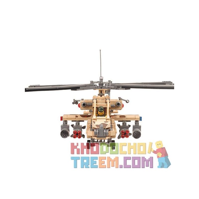 Kazi KY84020 84020 non  TRỰC THĂNG CHIẾN ĐẤU bộ đồ chơi xếp lắp ráp ghép mô hình Field Army FIELD ARMY AH-64 Chiến Trường 658 khối Kazi KY84020 84020 non  TRỰC THĂNG CHIẾN ĐẤU bộ đồ chơi xếp lắp ráp ghép mô hình Field Army FIELD ARMY AH-64 Chiến Trường 658 khối
