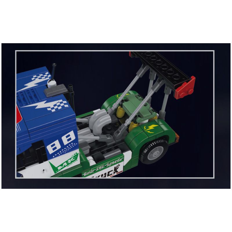 MouldKing 24095 Racing Truck Xếp hình lắp ráp ghép mô hình Thế giới thu nhỏ: Xe tải đua