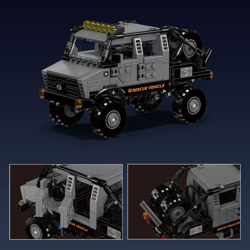 MouldKing 24102 Rescue Vehicle Xếp hình lắp ráp ghép mô hình Mini World: Xe cứu hộ