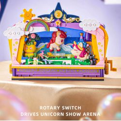 Pleyerid M38-P8090 Xếp hình lắp ráp ghép mô hình Nhà hát sân khấu Fantasy Unicorn