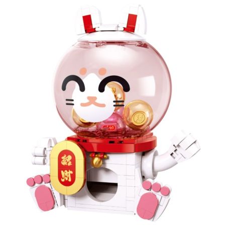 Pleyerid M38-P8073 Xếp hình lắp ráp ghép mô hình Máy Gacha mèo may mắn