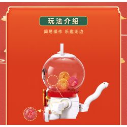 Pleyerid M38-P8073 Xếp hình lắp ráp ghép mô hình Máy Gacha mèo may mắn