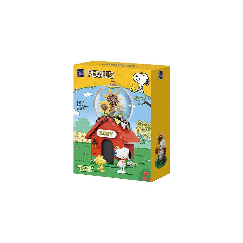 Pantasy 86918 Peanuts Snoopy Xếp hình lắp ráp ghép mô hình ngôi nhà màu đỏ snoopy