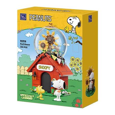 Pantasy 86918 Peanuts Snoopy Xếp hình lắp ráp ghép mô hình ngôi nhà màu đỏ snoopy