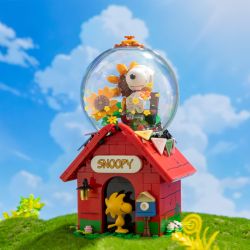 Pantasy 86918 Peanuts Snoopy Xếp hình lắp ráp ghép mô hình ngôi nhà màu đỏ snoopy