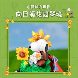 Pantasy 86918 Peanuts Snoopy Xếp hình lắp ráp ghép mô hình ngôi nhà màu đỏ snoopy