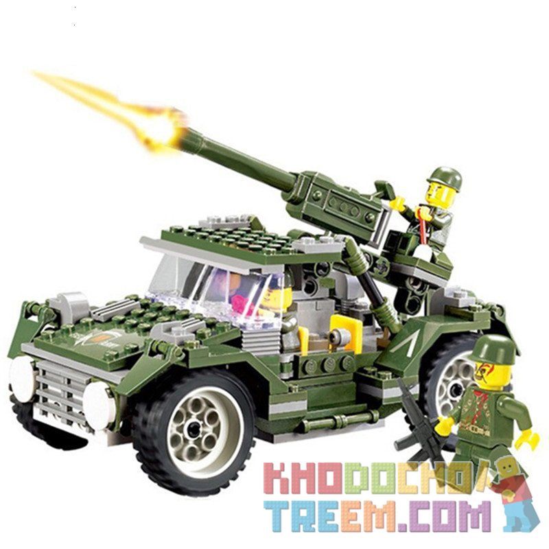 Kazi KY84002 84002 non Lego LỰC LƯỢNG DÃ CHIẾN XE NGỰA SẮT bộ đồ chơi xếp lắp ráp ghép mô hình Field Army FIELD ARMY IRONHORSE JEEP Chiến Trường 241 khối
