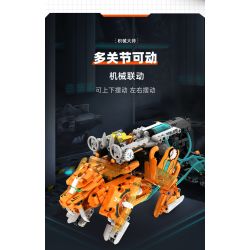 IM.Master QIHUI 6861 Xếp hình lắp ráp ghép mô hình Bậc thầy về máy móc: Máy chiến đấu thủy lực Blue Bullmon