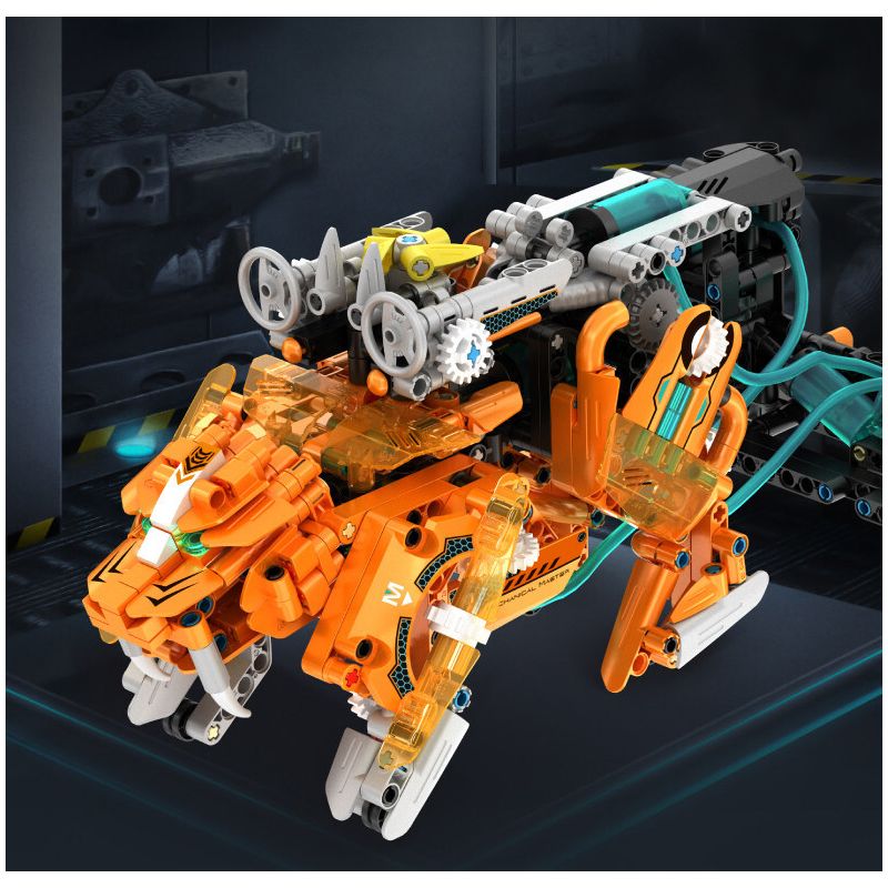 IM.Master QIHUI 6861 Xếp hình lắp ráp ghép mô hình Bậc thầy về máy móc: Máy chiến đấu thủy lực Blue Bullmon