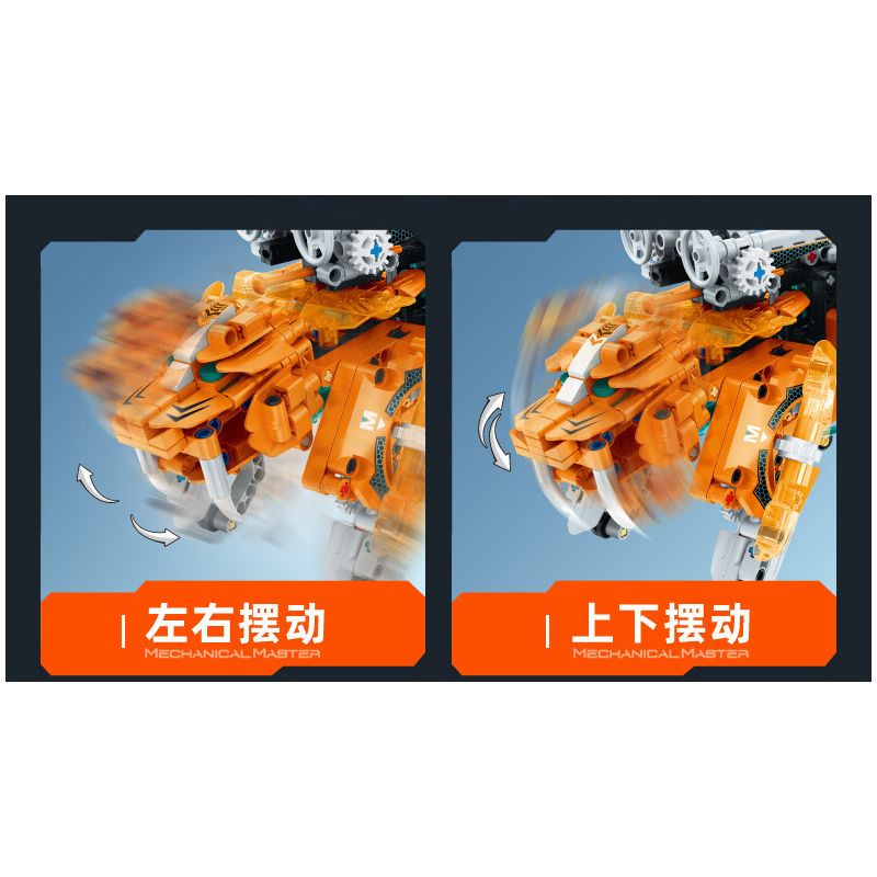 IM.Master QIHUI 6861 Xếp hình lắp ráp ghép mô hình Bậc thầy về máy móc: Máy chiến đấu thủy lực Blue Bullmon