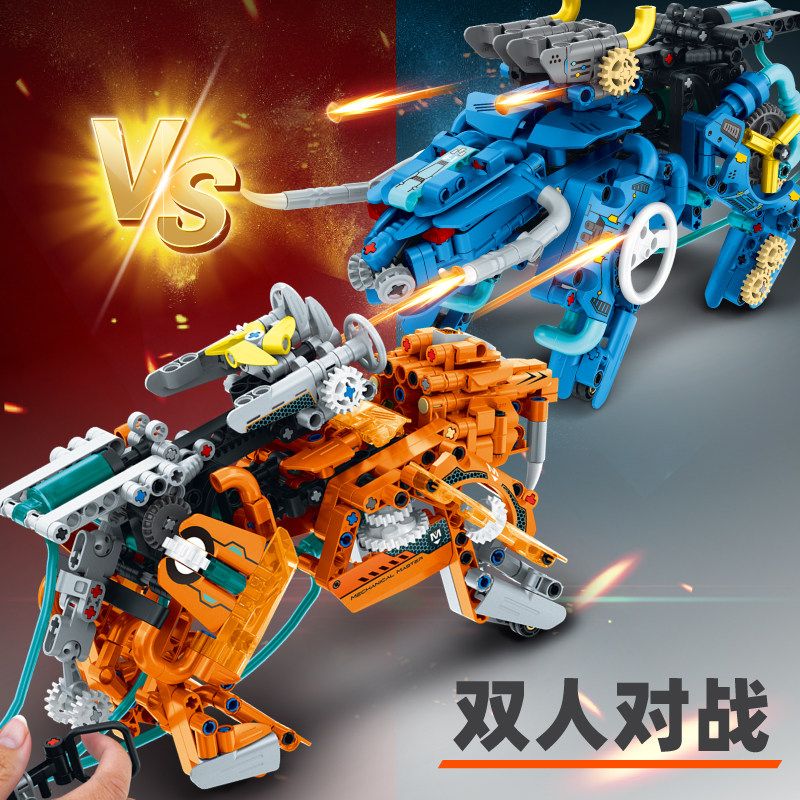 IM.Master QIHUI 6861 Xếp hình lắp ráp ghép mô hình Bậc thầy về máy móc: Máy chiến đấu thủy lực Blue Bullmon