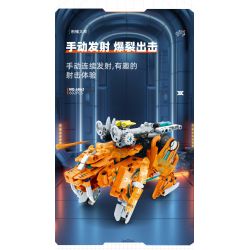 IM.Master QIHUI 6862 Xếp hình lắp ráp ghép mô hình Bậc thầy về máy móc: Máy chiến đấu thủy lực Sabretooth Tiger