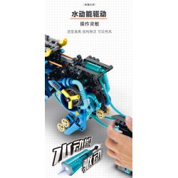 IM.Master QIHUI 6862 Xếp hình lắp ráp ghép mô hình Bậc thầy về máy móc: Máy chiến đấu thủy lực Sabretooth Tiger