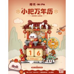 coconut shell 7213 Xếp hình lắp ráp ghép mô hình Mr.PA Cái cào nhỏ mang lại may mắn