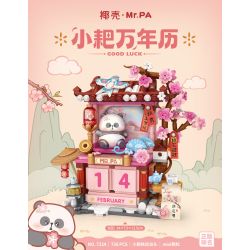 coconut shell 7214 Xếp hình lắp ráp ghép mô hình Ông PA, cái cào nhỏ thật may mắn