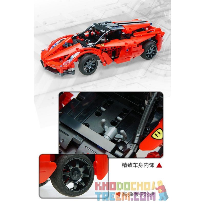 DOUBLEE CADA C51009 51009 non  SIÊU XE bộ đồ chơi xếp lắp ráp ghép mô hình  RED STORM Kỹ Thuật Công Nghệ Cao Mô Hình Phương Tiện 380 khối