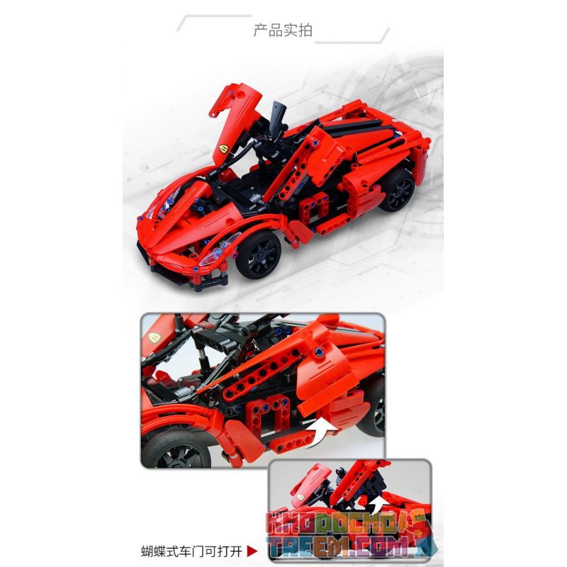 DOUBLEE CADA C51009 51009 non  SIÊU XE bộ đồ chơi xếp lắp ráp ghép mô hình  RED STORM Kỹ Thuật Công Nghệ Cao Mô Hình Phương Tiện 380 khối