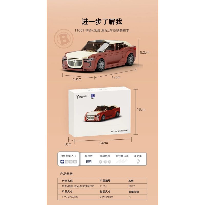 Pantasy 11051 Xếp hình lắp ráp ghép mô hình Lan Tử Truy Đuổi Ánh Sáng L 1:24