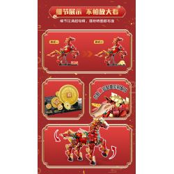 Souzosha D2204 Xếp hình lắp ráp ghép mô hình Ngựa bước trên mây cát tường khiến vũ trụ ngập tràn hạnh phúc