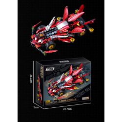 Souzosha F3614 Xếp hình lắp ráp ghép mô hình Tốc độ​​: Ngọn lửa đỏ rực bầu trời 4x4