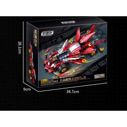 Souzosha F3614 Xếp hình lắp ráp ghép mô hình Tốc độ​​: Ngọn lửa đỏ rực bầu trời 4x4