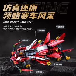 Souzosha F3614 Xếp hình lắp ráp ghép mô hình Tốc độ​​: Ngọn lửa đỏ rực bầu trời 4x4