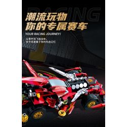 Souzosha F3614 Xếp hình lắp ráp ghép mô hình Tốc độ​​: Ngọn lửa đỏ rực bầu trời 4x4