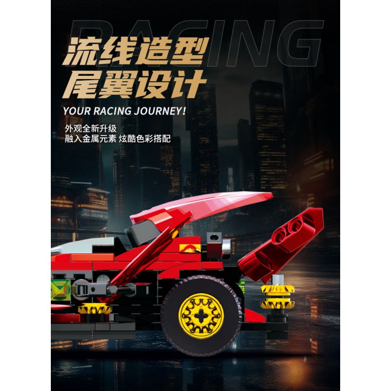 Souzosha F3614 Xếp hình lắp ráp ghép mô hình Tốc độ​​: Ngọn lửa đỏ rực bầu trời 4x4