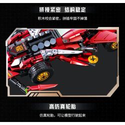 Souzosha F3614 Xếp hình lắp ráp ghép mô hình Tốc độ​​: Ngọn lửa đỏ rực bầu trời 4x4